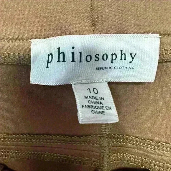 Philosophy Chic Brown Women's Pants Size 10 - Picture 3 of 4